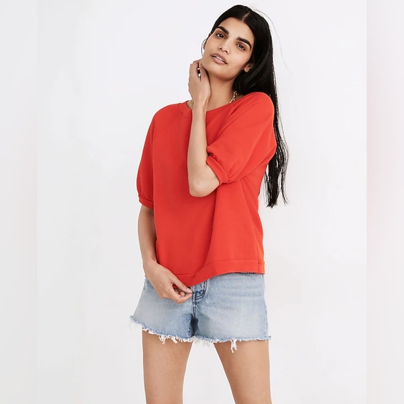 Madewell short sleeve sweatshirt xs - Picture 6 of 7